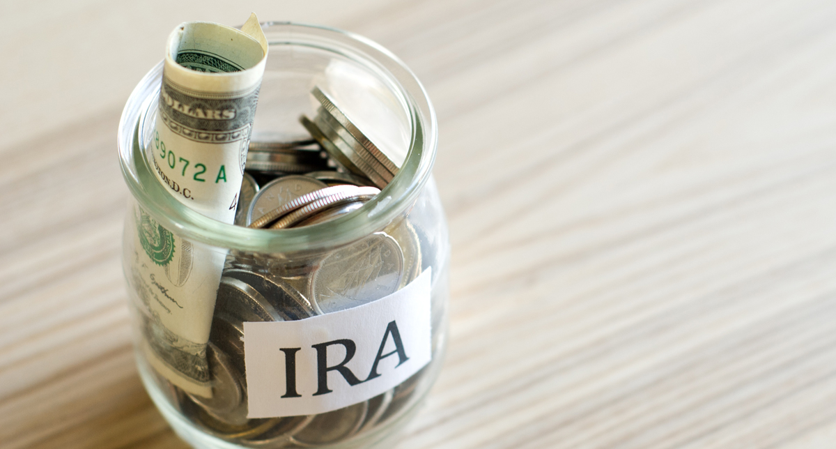Photo of jar of cash symbolizing an IRA.